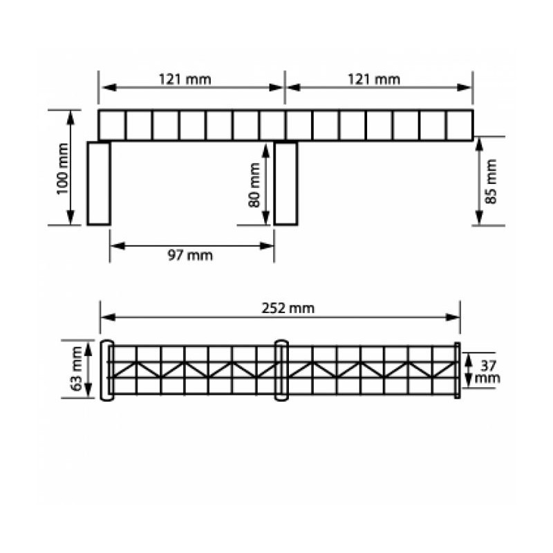 Auhagen H0 Uitbreiding van plaatmetalenbrug 11442