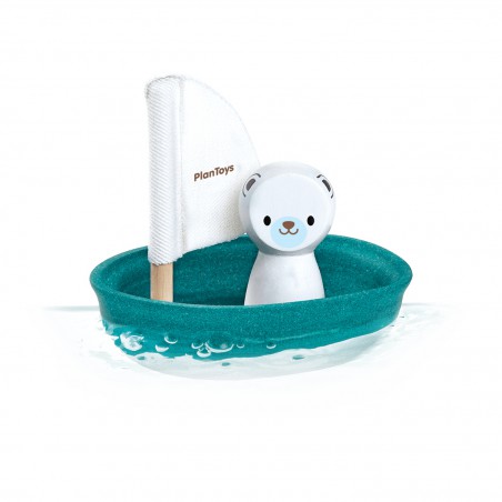 Plantoys Sailing boat - polar bear