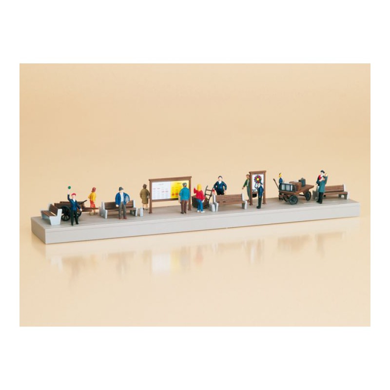 Auhagen H0 Perronuitrusting met figuren 11339