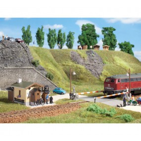 Auhagen H0 Beperkte spoorwegovergang 11345
