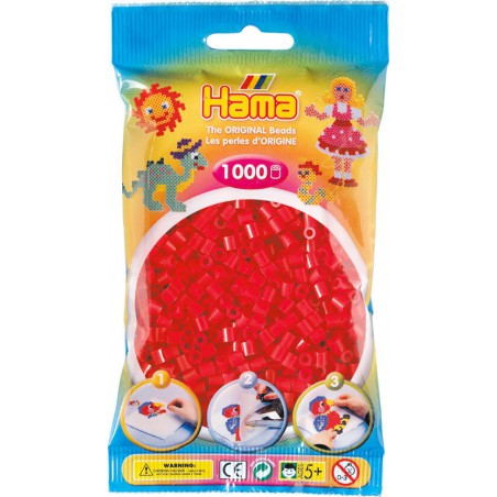 Hama strijkkralen - 1000 stuks - Rood