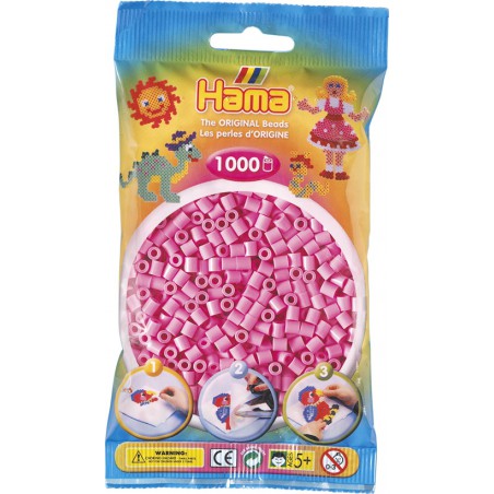 Hama strijkkralen - 1000 stuks - Pastel Roze