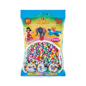 Hama strijkkralen - 3000 stuks - Gemengd Pastel