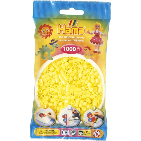 Hama strijkkralen - 1000 stuks - Pastel Geel