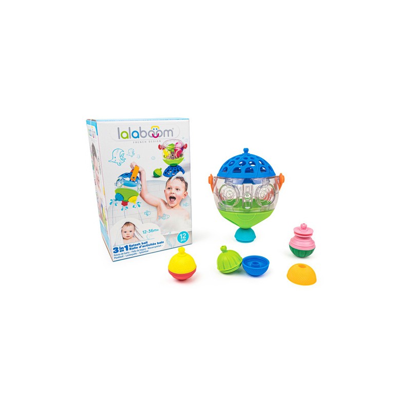lalaboom Plonsbal en educatieve kralen 12 stuks