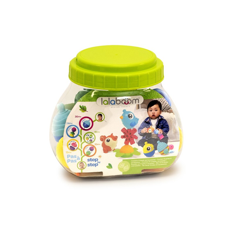 lalaboom Educatieve kralen met 3 dieren 21 stuks