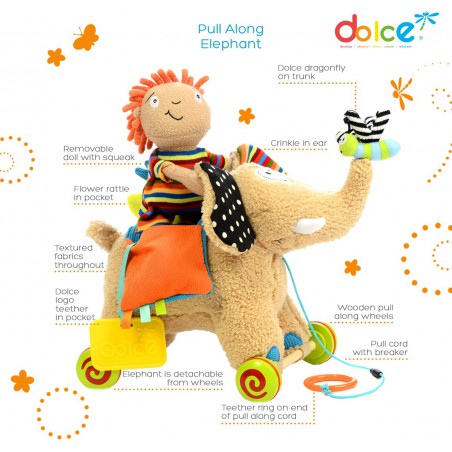 Dolce toys - Pull-along Olifant