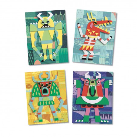 Djeco - Relief collage - Monsters