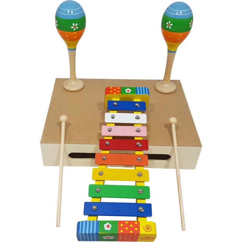 Muziekkist Xylofoon en Sambaballen