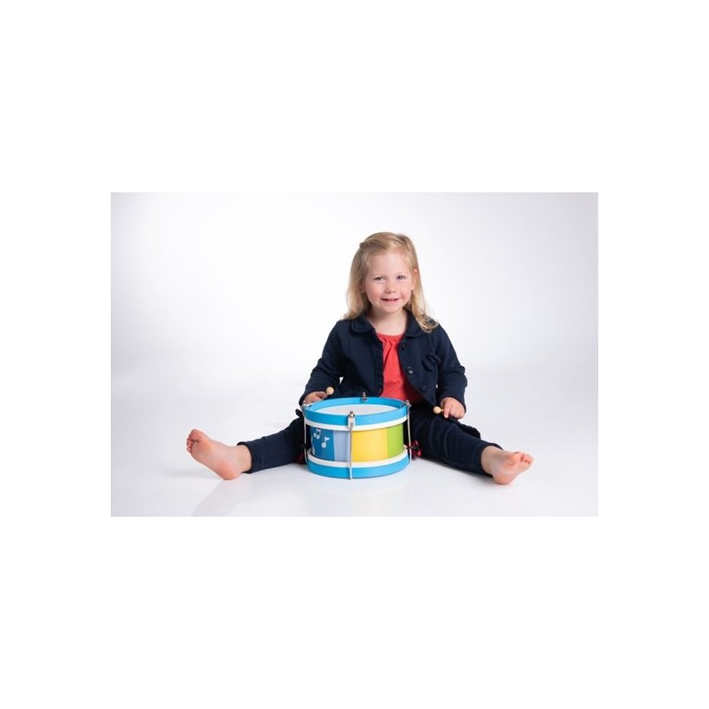 Houten trommel met 2 sticks,  Boogie Bee