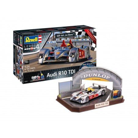 Audi R10 TDI LeMans + Diorama 3D puzzel, Revell