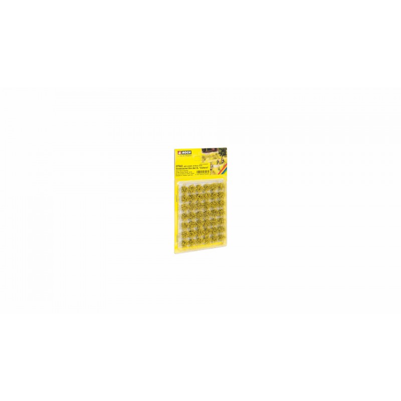 07043, Plukjes Gras Mini Set XL “bloeiend” geel geraffineerd, 42 stuks, 9 mm, Noch