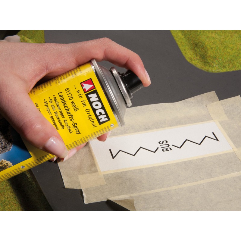 Starter-set voor wegmarkering 1 bochtliniaal 1 wegmarkeringspen 1 wegmarkeringssjabloon elk voor H0, TT en N-spoor