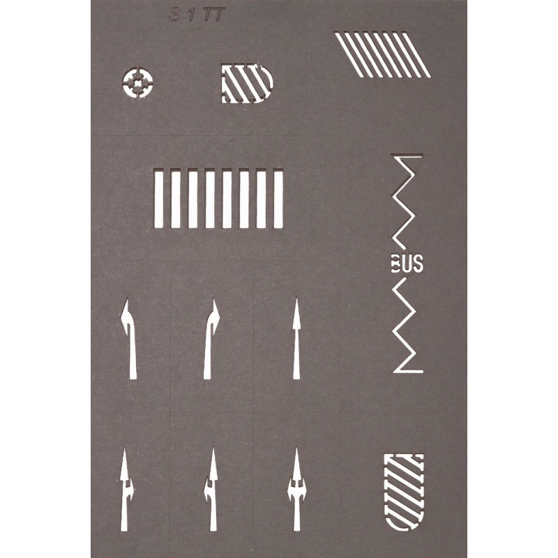 Starter-set voor wegmarkering 1 bochtliniaal 1 wegmarkeringspen 1 wegmarkeringssjabloon elk voor H0, TT en N-spoor