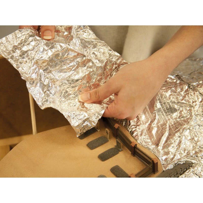 Terrein bouwstof 100 x 75 cm opgevouwen in de zak