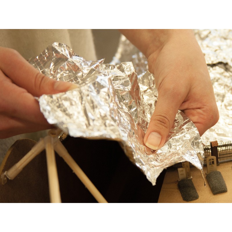 Terrein bouwstof 100 x 75 cm opgevouwen in de zak