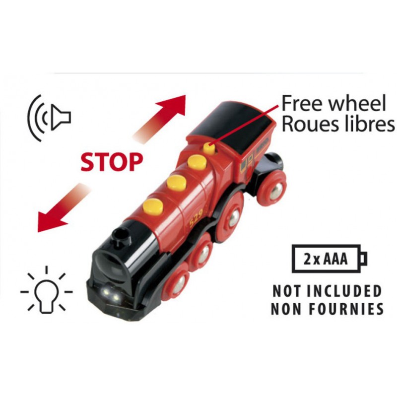 Brio Rode locomotief op batterijen