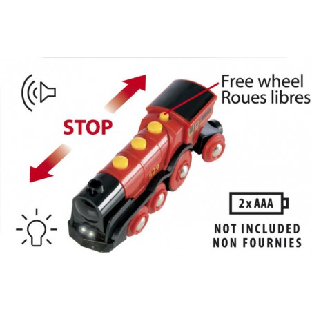 Brio Rode locomotief op batterijen
