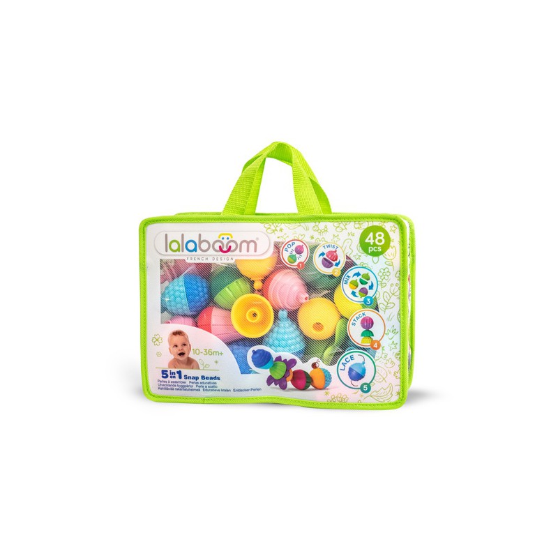 lalaboom Set Educatieve kralen 48 stuks