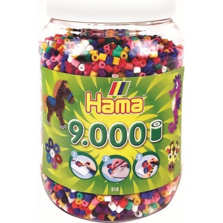 Hama strijkkralen - 9000 stuks Primair in pot