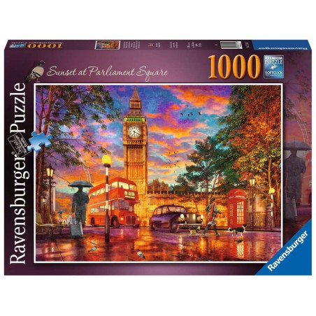 Zonsondergang op Parliament Square, Londen,  1000 stukjes Ravensburger