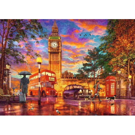 Zonsondergang op Parliament Square, Londen,  1000 stukjes Ravensburger