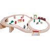 Spielmaus Houten Treinbaan in ton, 38 delig
