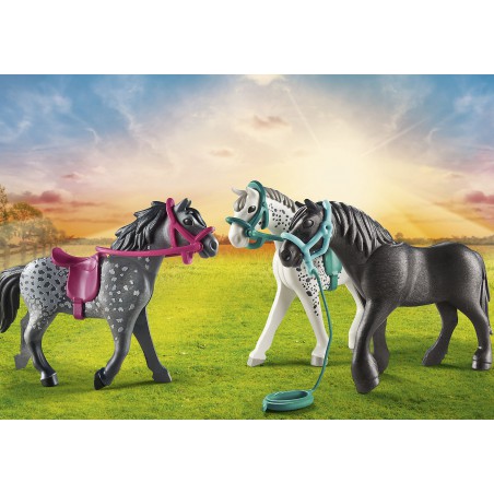 Playmobil - 3 paarden: het Friese paard, de Knabstrupper & de Andalusiër 70999