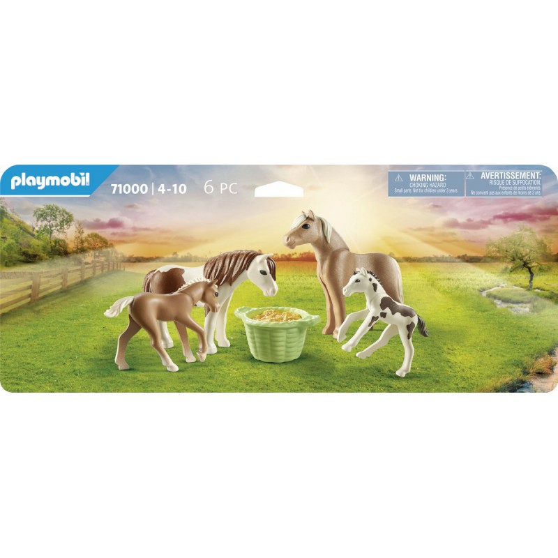 Playmobil - 2 IJslandse pony's met veulens 71000