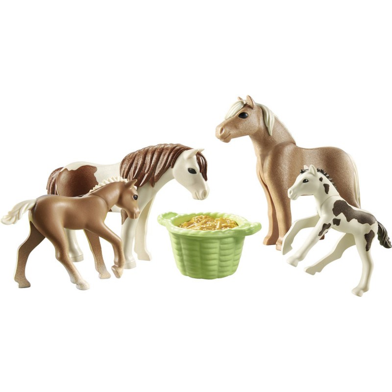 Playmobil - 2 IJslandse pony's met veulens 71000