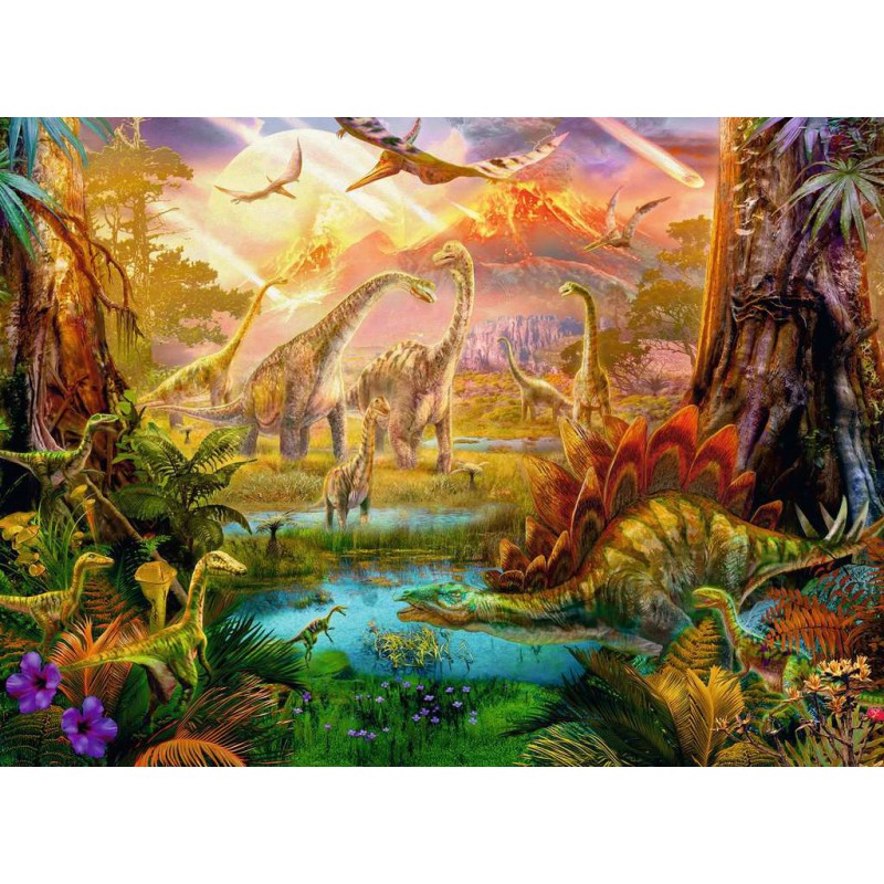 Land van de dinosauriers- 500 stukjes Ravensburger