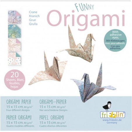 Fridolin Funny Origami Kraanvogel 15*15