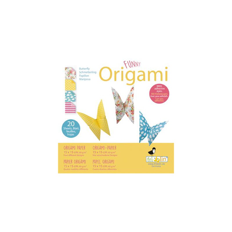 Fridolin Funny Origami Vlinders 15*15