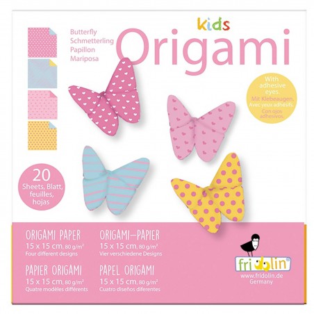 Fridolin Kids Origami Vlinder 15*15