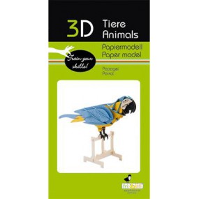 Fridolin - 3D Papiermodel Papegaai