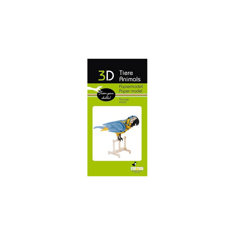 Fridolin - 3D Papiermodel Papegaai
