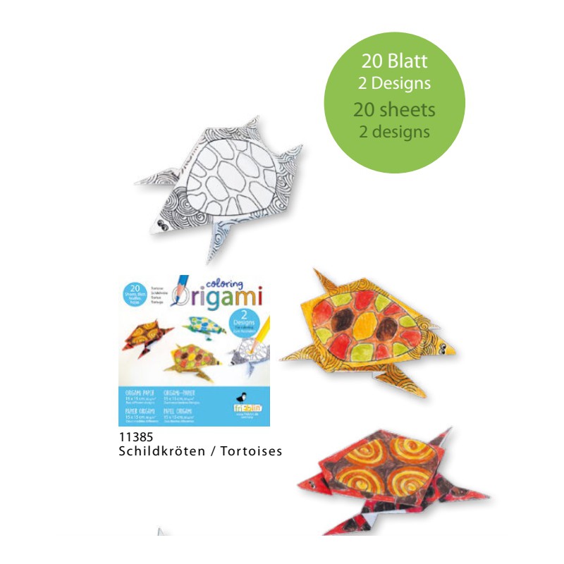 Fridolin Coloring Origami Schildpadden 15*15