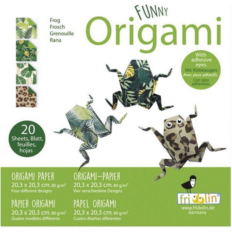 Fridolin Coloring Origami Kikker 20*20