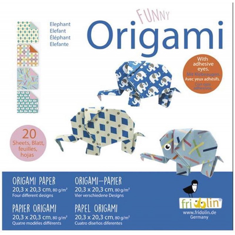 Fridolin Coloring Origami Olifant 20*20