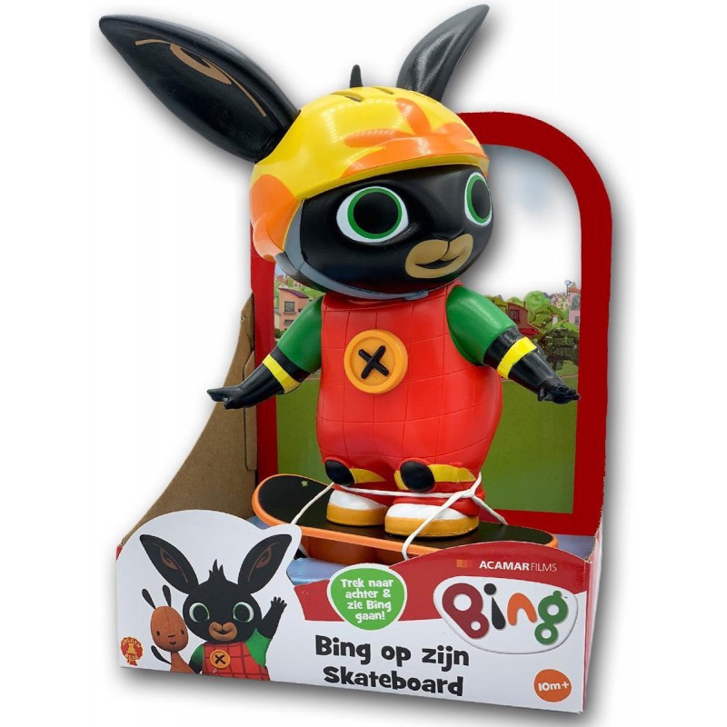 Bing op zijn skateboard