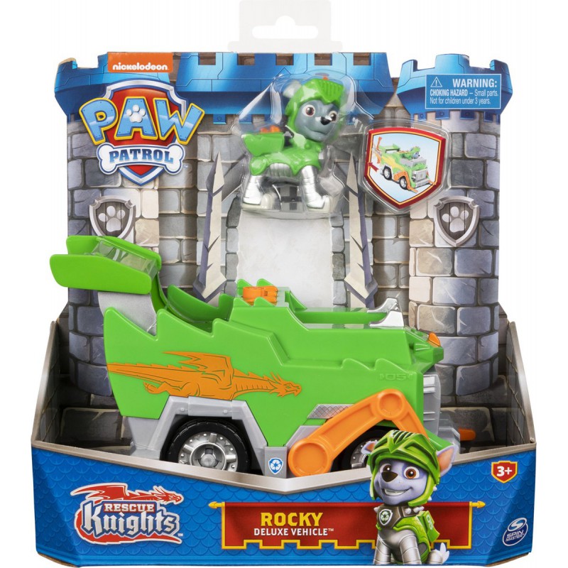 Paw Patrol - Rescue Knights Rocky Deluxe Vehicle