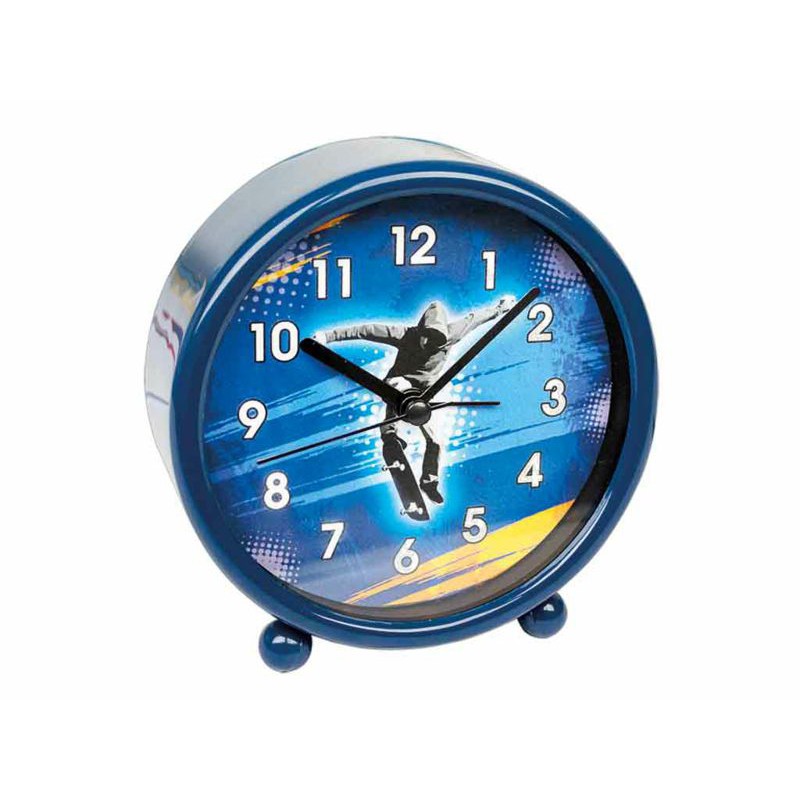 Wekker - Skateboarder blauw