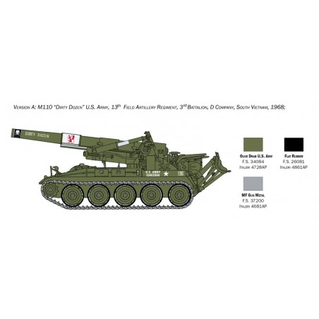 M110 Self Propelled Howitzer 1:35, Italeri