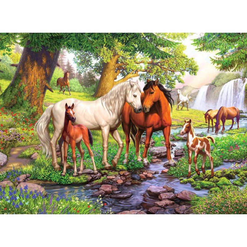 Wilde paarden bij de rivier, 300 stukjes Ravensburger