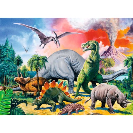 Ravensburger 100stukjes Tussen de Dinosauriërs