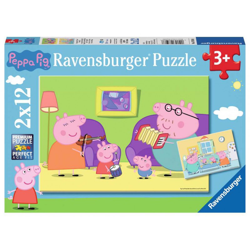 Thuis bij Peppa Pig 2x12 stukjes Ravensburger
