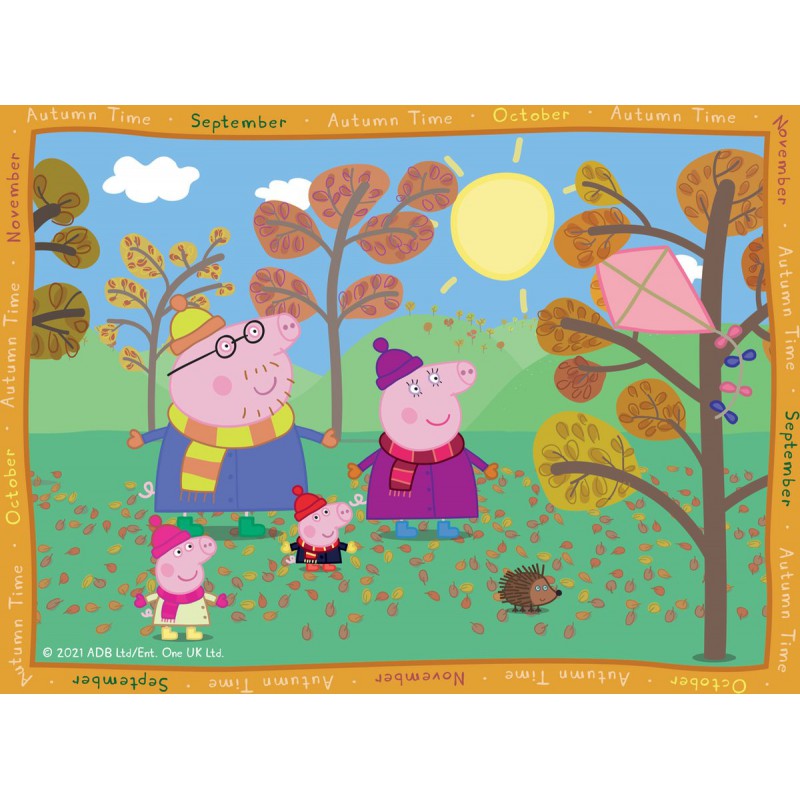 Peppa Pig, Vier seizoenen 12+16+20+24 stukjes Ravensburger