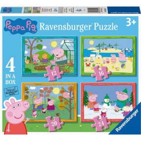 Peppa Pig, Vier seizoenen 12+16+20+24 stukjes Ravensburger