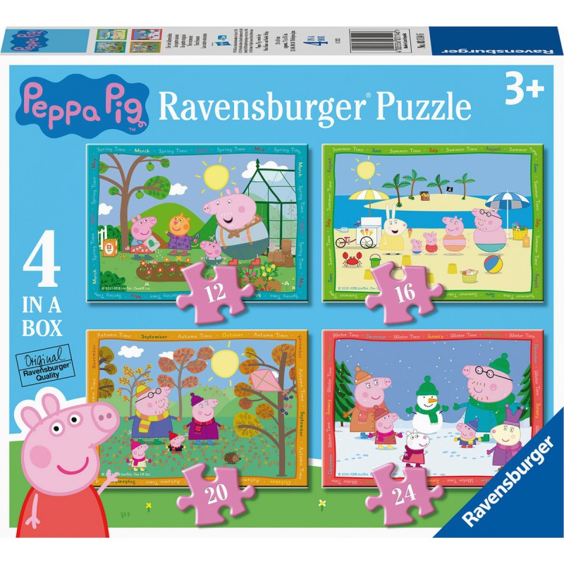 Peppa Pig, Vier seizoenen 12+16+20+24 stukjes Ravensburger