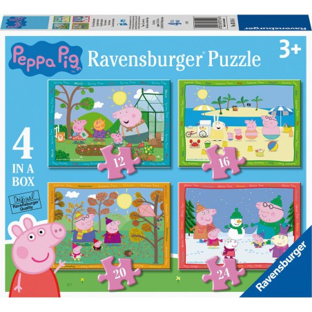 Peppa Pig, Vier seizoenen 12+16+20+24 stukjes Ravensburger